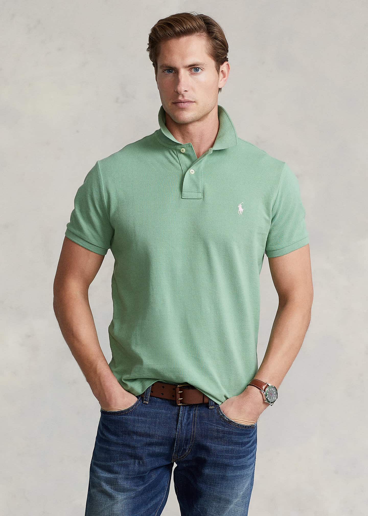 Mens mesh polo clearance shirts